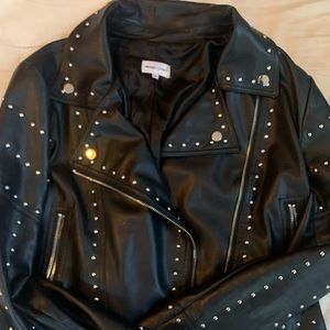 Spring and Sunset studded faux leather biker